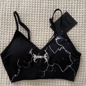 Darc Sport Black Lightning Print Sports Bra